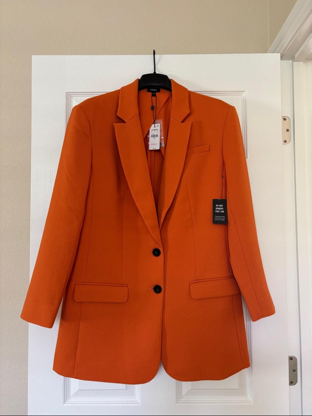 Express Orange Color Tailored Blazer - Picture 4 of 15